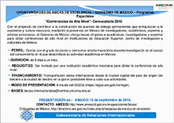 CONVOCATORIA 2016 PARA BECAS DEL GOBIERNO DE MÉXICO